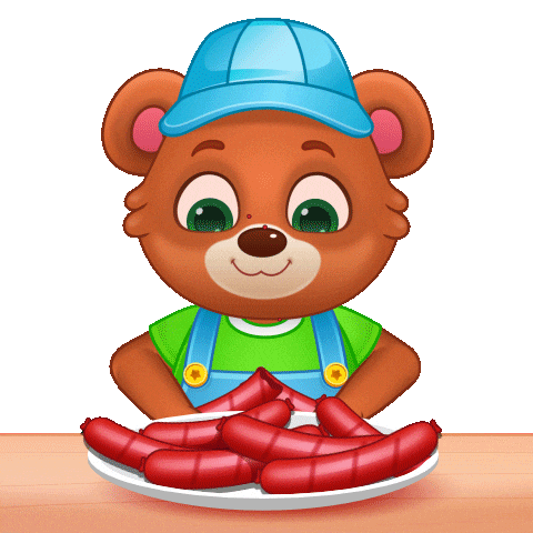 Hungry Hot Dog Sticker by Lucas and Friends by RV AppStudios