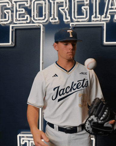 Georgia Tech Baseball GIF by Georgia Tech Yellow Jackets