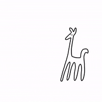 foxfisher eat simple creature line drawing GIF