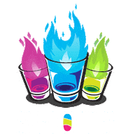 SHOTSbar party beer cheers drunk Sticker