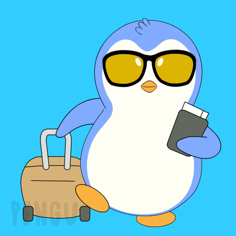 Traveling Out Of Office GIF by Pudgy Penguins