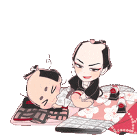 shu-cream oshiri momomanji 百と卍 momoman Sticker