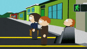 walking crossing GIF by South Park 