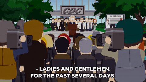 scared crowd GIF by South Park 