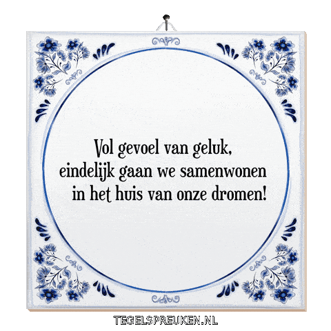 Spreuk Geluk Sticker by Tegelspreuken.nl