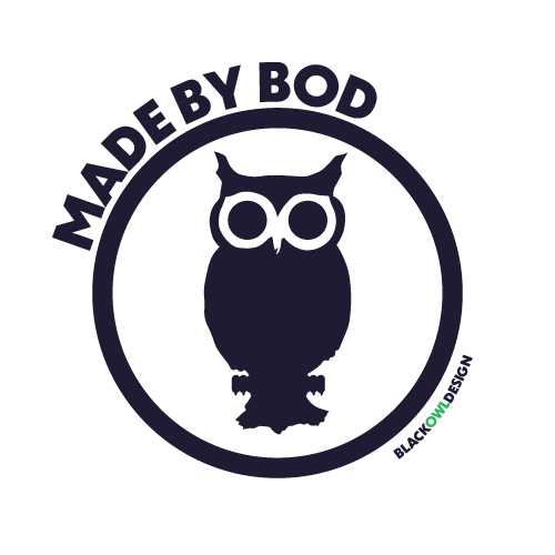 Designer Bod Sticker by Black Owl Design