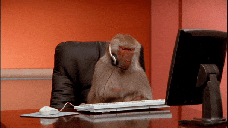 Office Monkey GIF