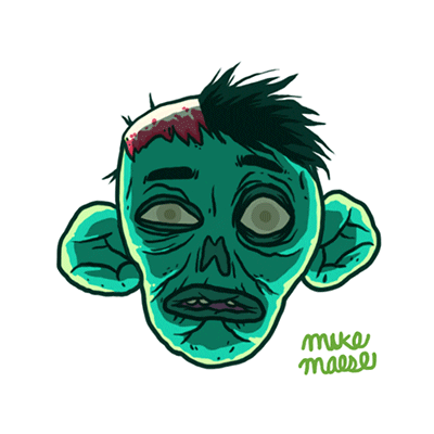 mikemaese giphyupload eyes head zombie GIF