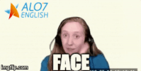 face total physical response GIF by ALO7.com