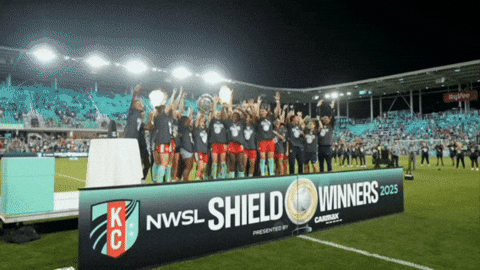 Confetti Trophy Lift GIF by National Women's Soccer League