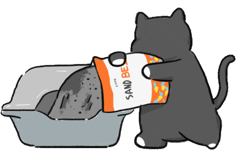 고양이 베이지 Sticker by cote