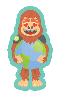 Big Foot Earth Sticker by StickerGiant