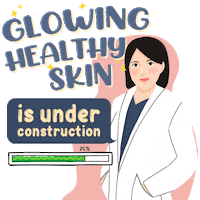 Glowing Under Construction Sticker by melania.clinic