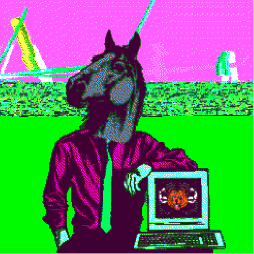 horse computer sales GIF by Xenoself
