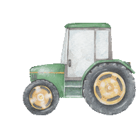 Construction Tractor Sticker by Little Rae Prints