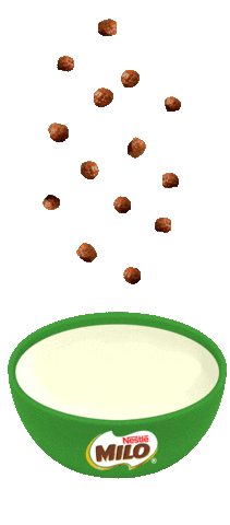 CEREAL_LOVE chocolate bowl cereal milo Sticker