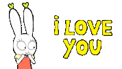 In Love Bunny Sticker by Simon Super Rabbit