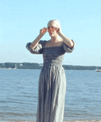 lizaanne beach vacation forest boat GIF