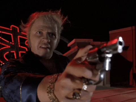 Biff Tannen Gun GIF by Back to the Future Trilogy