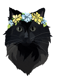 Cat Flower Sticker by Watertown Humane Society