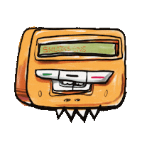 ShucksArtandDesign trap motorola pager beeper Sticker