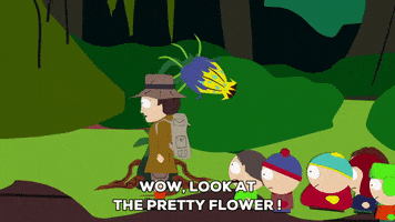 eric cartman flower GIF by South Park 