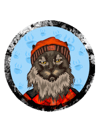 goodnoodleco cat cool coffee wink Sticker