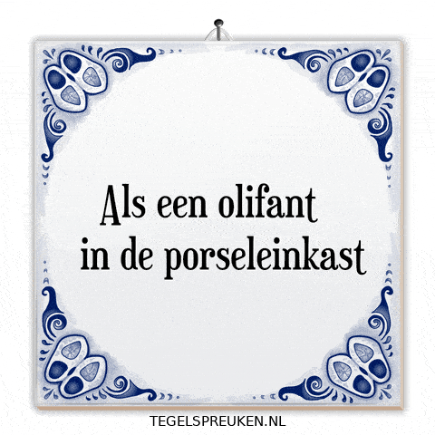 Chaos Olifant GIF by Tegelspreuken.nl