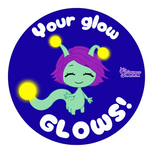 Glowy Your glow Glows blue by Shimmer the Glowworm