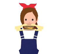 Girl Hamburger Sticker by AskTeamClean