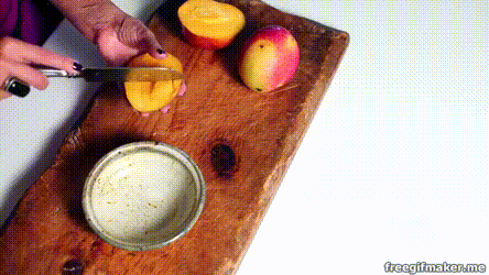 mango cutting GIF