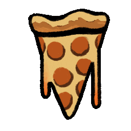 Pizza Cheese Sticker by carriesloane