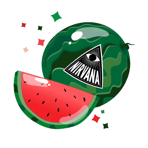 PandaDigital giphyupload punch watermelon nirvana Sticker