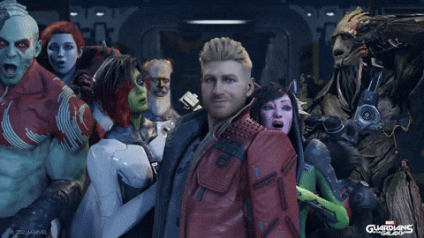 Guardians Of The Galaxy Reaction GIF by Eidos-Montréal