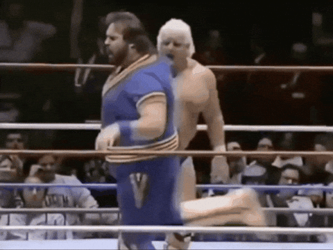 Capnfatback giphygifmaker dancing wrestling wwf GIF