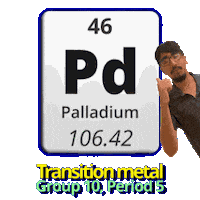 Pd Palladium Sticker