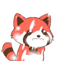 Freezing Red Panda Sticker