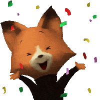 tonkohouse happy fox amazing pig Sticker