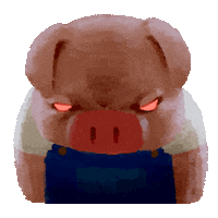 Angry Pig Sticker by Tonko House