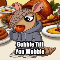 Thanksgiving Armadillo GIF by Chillo Dillo