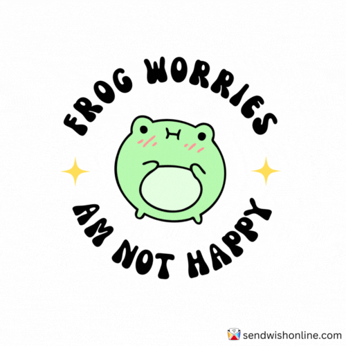 Frog Feeling Down GIF by sendwishonline.com