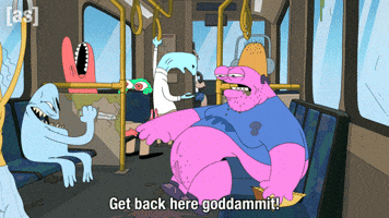 Bus Get Back Here GIF by Adult Swim