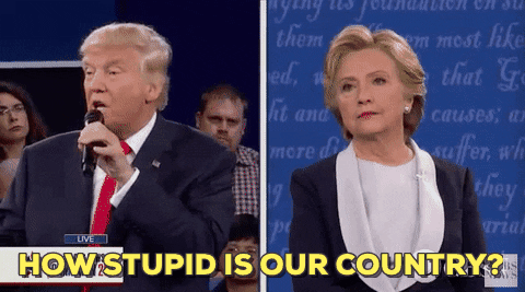 Presidential Debate How Stupid Is Our Country GIF by Election 2016