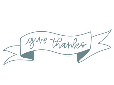 Give Thanks Banner Sticker by Kindel at Willow White