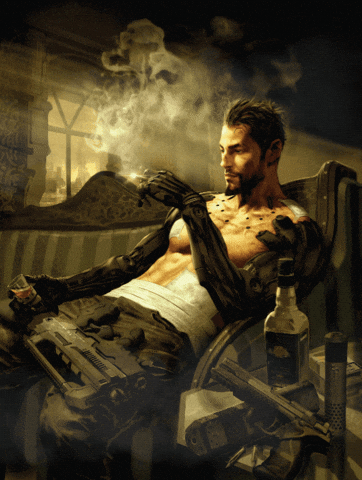 Deus Ex Smoking GIF