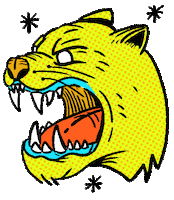 Tiger Teeth Sticker