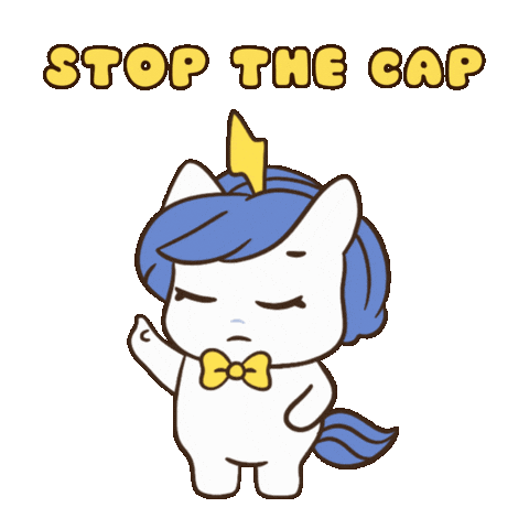 Cap Stop Lying Sticker by Brave Unicorn