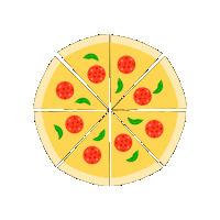 Pizza Time Celebration Sticker by Ricardo Martínez