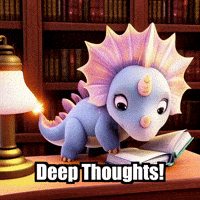 Deep Thoughts Reading GIF by Divineasaur