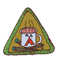 Camping Hot Chocolate Sticker by Bestival